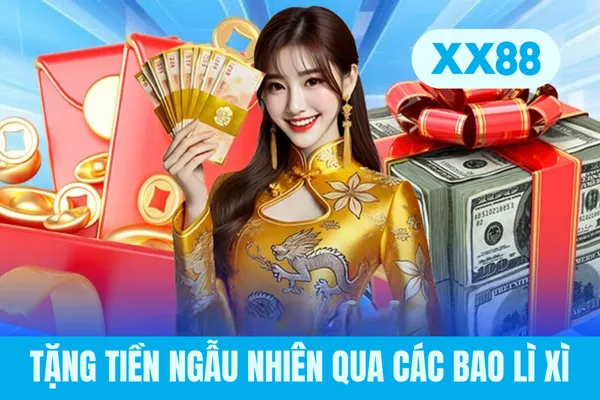 Tặng tiền ngẫu nhiên qua các bao lì xì