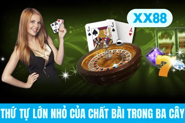 Thứ tự lớn nhỏ của chất bài trong ba cây